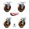 Service Caster 5 Inch High Temp Phenolic Wheel Swivel Top Plate Caster Total Lock Brakes, 2PK SCC-TTL20S514-PHRHT-2-S-2 - alternate 2